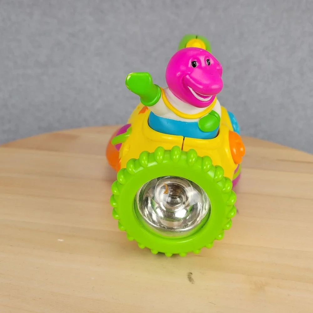 Mattel Barney Musical Flashlight Toy Toddler Yellow 2001 Space Ship Sound